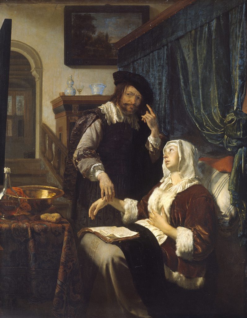 "A Sick Woman and Her Doctor" by Frans van Mieris